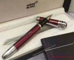 Fake Montblanc Jules Verne Rollerball Pen Red & Silver Clip